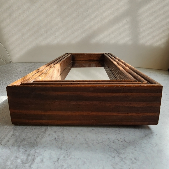 Vtg Wood mirror - Picture 12 of 13